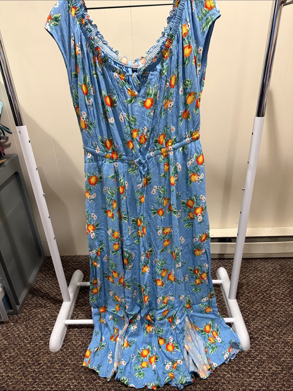 torrid Blue Orange Floral Maxi Bodysuit